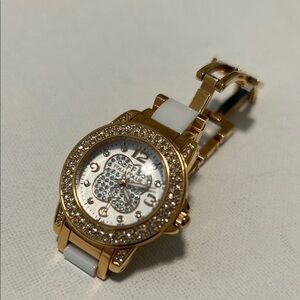 Folli Follie Chic Gold and White Ceramic Women's Watch No. WF1B011BS